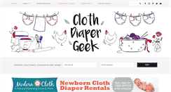 Desktop Screenshot of clothdiapergeek.com